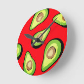 Avocado Runde Wanduhr (Winkel)