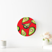 Avocado Runde Wanduhr (Zuhause)
