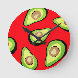 Avocado Runde Wanduhr