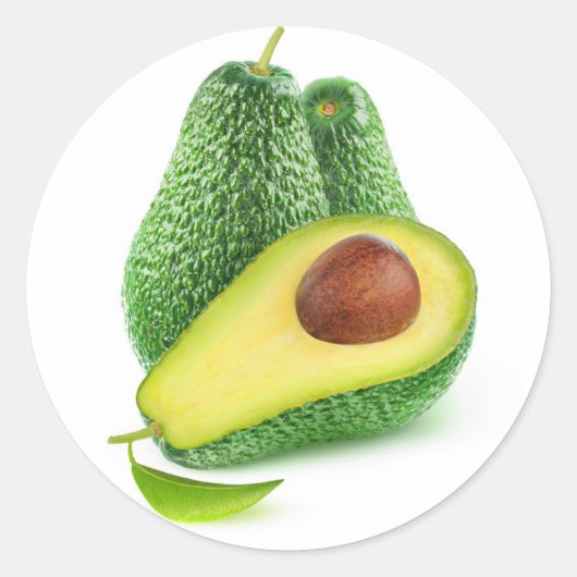 Avocado Runder Aufkleber (Vorderseite)