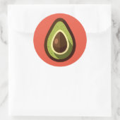 Avocado Runder Aufkleber (Tasche)