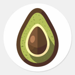 Avocado Runder Aufkleber