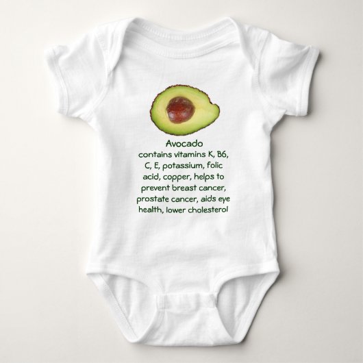 Avocado Säugling onsie Strampler (Vorderseite)