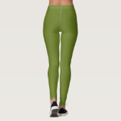 Avocado Schlichte Farbe Leggings (Rückseite)