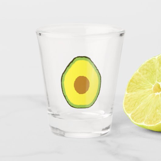 Avocado Schnapsglas (Vorderseite)