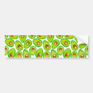 Avocado schneidet Aquarellfarben Autoaufkleber