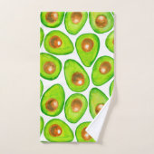 Avocado schneidet Aquarellfarben Badhandtuch Set (Handtuch)