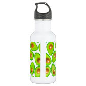 Avocado schneidet Aquarellfarben Edelstahlflasche (Rückseite)