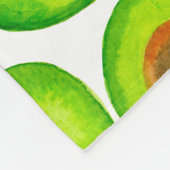 Avocado schneidet Aquarellfarben Fleecedecke (Ecke)