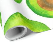 Avocado schneidet Aquarellfarben Geschenkpapier (Rolleneckpunkt)