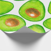 Avocado schneidet Aquarellfarben Geschenkpapier (Ecke)