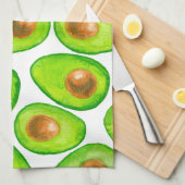 Avocado schneidet Aquarellfarben Handtuch (Viertel Falte)
