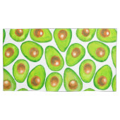 Avocado schneidet Aquarellfarben Kissenbezug (Vorderseite-Links)
