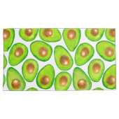 Avocado schneidet Aquarellfarben Kissenbezug (Vorderseite-Rechts)