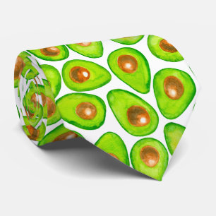 Avocado schneidet Aquarellfarben Krawatte