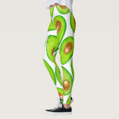 Avocado schneidet Aquarellfarben Leggings (Links)