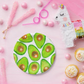 Avocado schneidet Aquarellfarben Pappteller (Party)