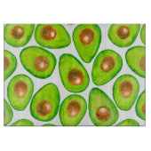 Avocado schneidet Aquarellfarben Schneidebrett (Vorderseite)