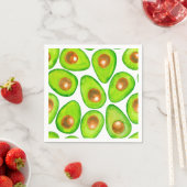 Avocado schneidet Aquarellfarben Serviette (Beispiel)