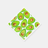 Avocado schneidet Aquarellfarben Serviette (Ecke)