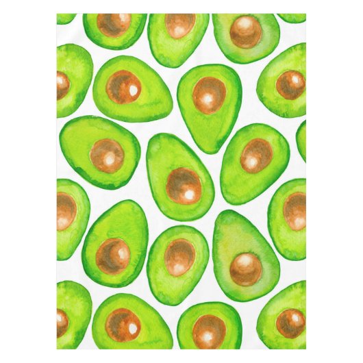 Avocado schneidet Aquarellfarben Tischdecke (Vorderseite)