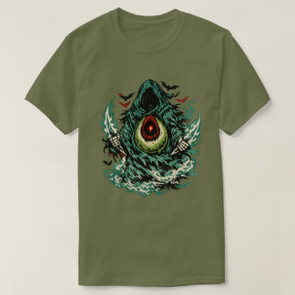 Avocado Shadow Phantom Halloween — Dark Art Retro  T-Shirt