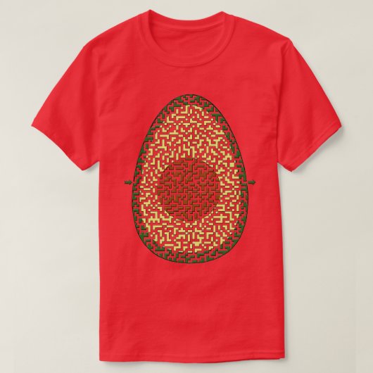 Avocado Shaped Maze La T-Shirt (Design vorne)