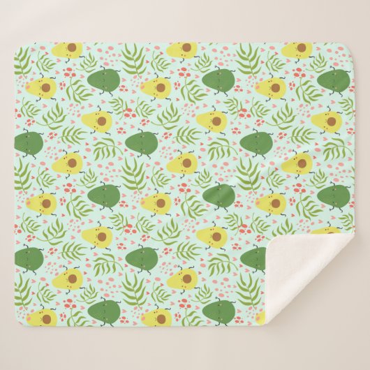 Avocado Sherpa Blanket Sherpadecke (Vorderseite (Horizontal))