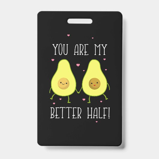 Avocado Sie sind meine bessere Hälfte Ausweis (Vorderseite)