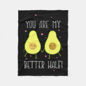 Avocado Sie sind meine bessere Hälfte Fleecedecke (Vorderseite)