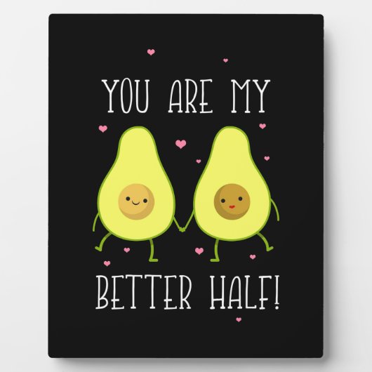 Avocado Sie sind meine bessere Hälfte Fotoplatte (Vorderseite)