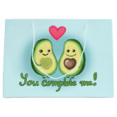 Avocado - Sie vervollständigen mich Große Geschenktüte (Vorderseite)