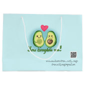Avocado - Sie vervollständigen mich Große Geschenktüte (Rückseite)