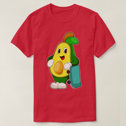 Avocado Skater Skateboard T-Shirt (Design vorne)