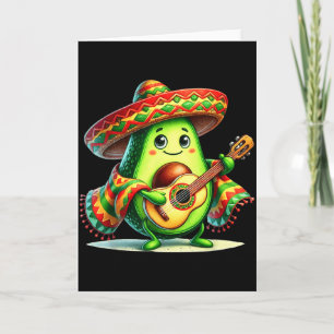 Avocado Sombrero Gitarre Cinco De Mayo Jungen Kind Karte