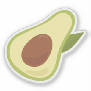 Avocado Spaß im Retro-Stil Pastellgrün Aufkleber