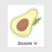 Avocado Spaß Retro-Stil pastellgrün Aufkleber (Blatt)