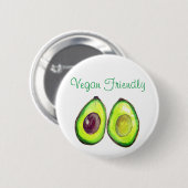 Avocado Spaß Text Vegan Food Healthy Fruit Button (Vorne & Hinten)