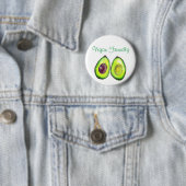Avocado Spaß Text Vegan Food Healthy Fruit Button (Beispiel)