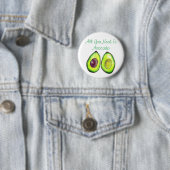 Avocado Spaß Text Vegan Food Healthy Fruit Button (Beispiel)