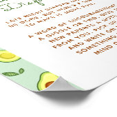 Avocado Späte Night Diapers Baby Dusche Schildkröt Poster (Ecke)