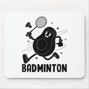 Avocado spielt Badminton Gesundes vegetarisches Es Mousepad
