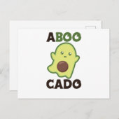 Avocado Spirit für Halloween Funny Avocados Postkarte (Vorne/Hinten)