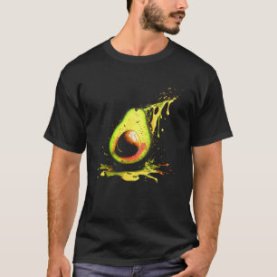 Avocado Splash Vegan Vegetarisch Gesundes Essen T-Shirt