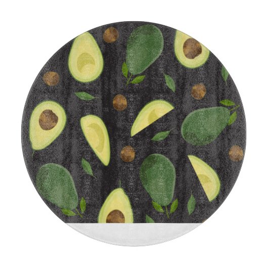 Avocado-Stoff-Set Schneidebrett (Vorderseite)