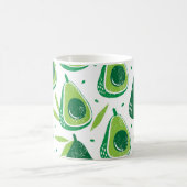 Avocado, strukturierte Briefmarke, nahtlose Muster Kaffeetasse (Mittel)