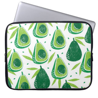Avocado, strukturierte Briefmarke, nahtlose Muster Laptopschutzhülle