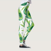 Avocado, strukturierte Briefmarke, nahtlose Muster Leggings (Rechts)