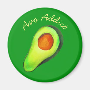 Avocado-süchtige niedliche Kunst Magnet