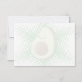 Avocado Superstar Benutzerdefiniertes Monogramm Li Mitteilungskarte (Rückseite)